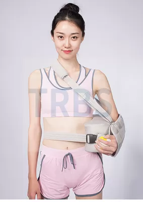 China Medical Arm Sling, Shoulder Immobilizer with Abduction Pillow, Post-Op Shoulder Arm Brace, Universal. supplier