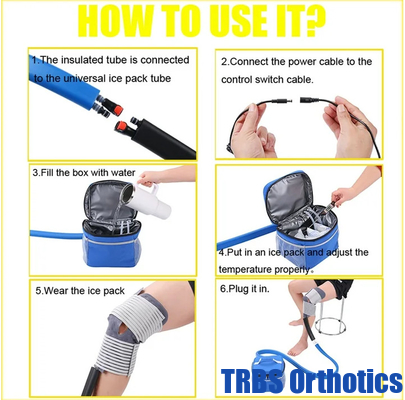 Cold Therapy System Ice Machine System for ACL Knee Surgery Recovery - Quiet Pump, Flexible Kit, Portable, Knee Ice Machine, Ideal for Sports Injuries, Knee Pains, Strain &amp; Stiffness, Sprain supplier