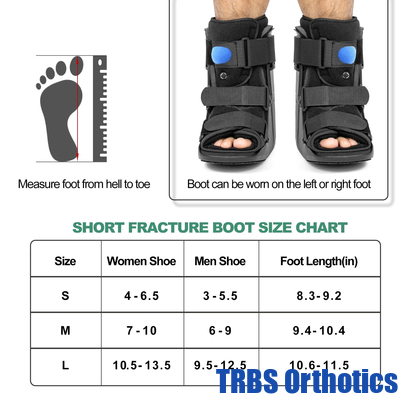 Air Walker Boot Fracture Boot Short Walking Protective Boot Fits Left or Right Foot Ankle for Injuries Fractures Sprains Black supplier