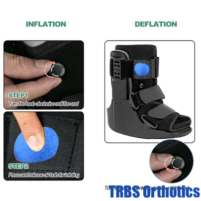 Air Walker Boot Fracture Boot Short Walking Protective Boot Fits Left or Right Foot Ankle for Injuries Fractures Sprains Black supplier